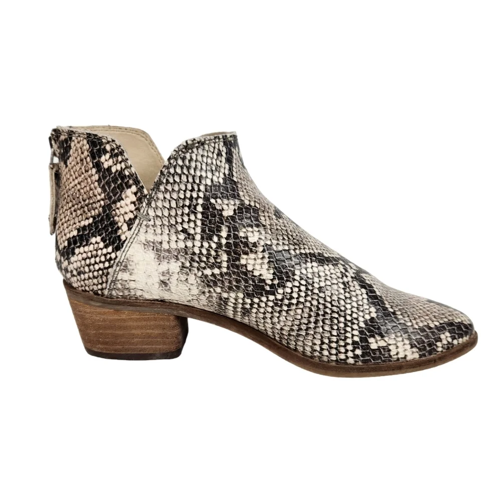 Dolce Vita Karsen Python Snakeskin Bootie Ankle Boots Women's Size 7.5